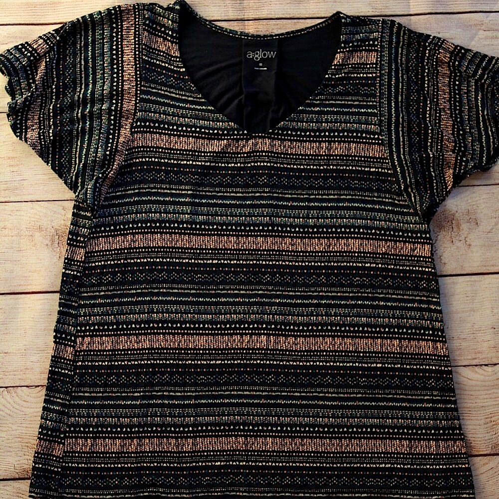 aglow Circle Stripe Tunic Top